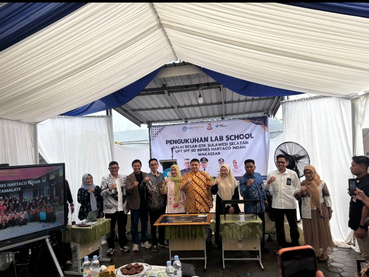 Pengukuhan Lab. School Balai Besar GTK Sulsel di SD Inpres Hartaco Indah Makassar