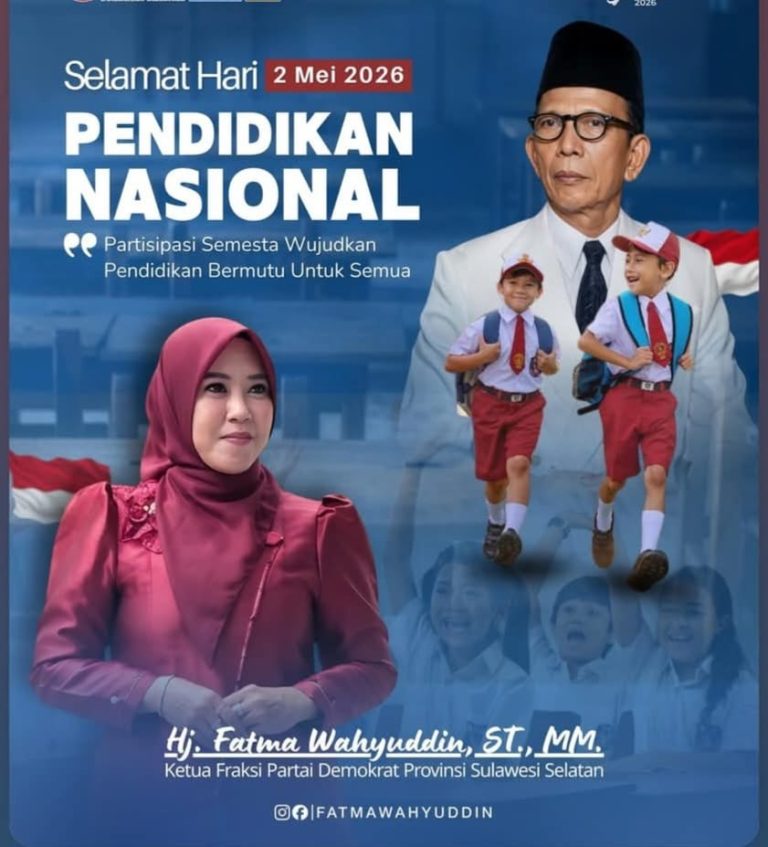 Ketua Fraksi Demokrat DPRD Sulsel Hj. Fatma Wahyuddin Gaungkan “Partisipasi Semesta” pada Hardiknas 2026