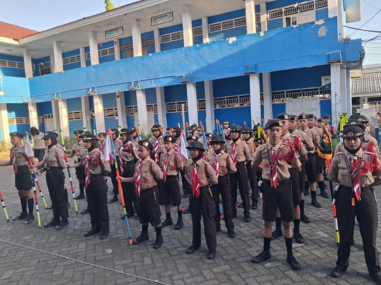 Simulasi Gabungan Tiga Pramuka di SMPN 33 Makassar, Siap Ukir Prestasi di DELPAS 2026