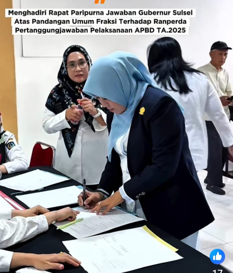 Hadiri Paripurna DPRD Sulsel, Hj. Fatma Wahyuddin: Pengelolaan APBD Harus Berorientasi pada Kepentingan Rakyat