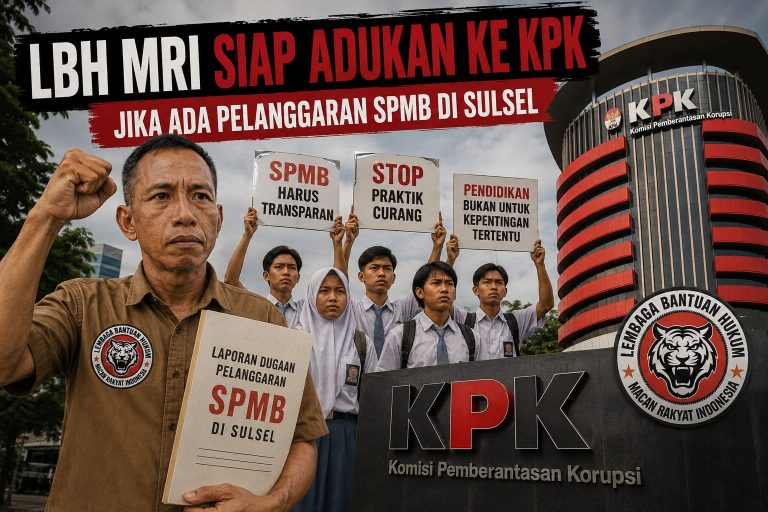 Dugaan Penyimpangan SPMB Sulsel, LBH MRI Lapor ke KPK