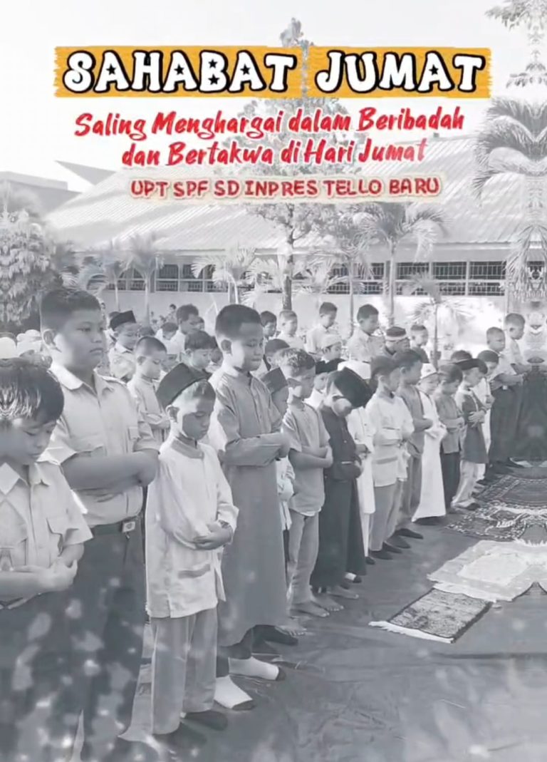 SD Inpres Tello Baru Makassar Gelar Sahabat Jumat, Tanamkan Toleransi dan Ketakwaan sejak Dini