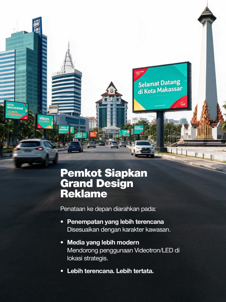 Pemkot Makassar Tata Ulang Reklame, Wajah Kota Tetap Estetik