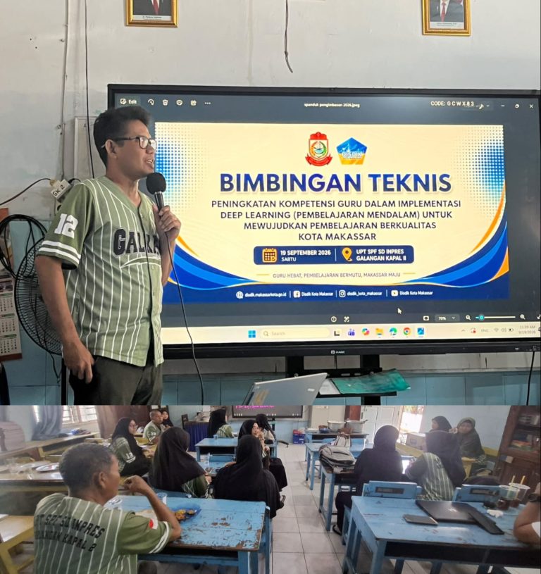 Sipakatau Bergerak! SDI Galangan Kapal II Asah Guru lewat Bimtek Pembelajaran Mendalam