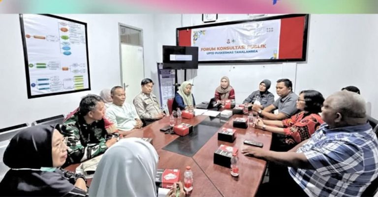 Perkuat Sinergi Pelayanan Kesehatan, Sekcam Tamalanrea Hadiri Forum Konsultasi Publik Puskesmas